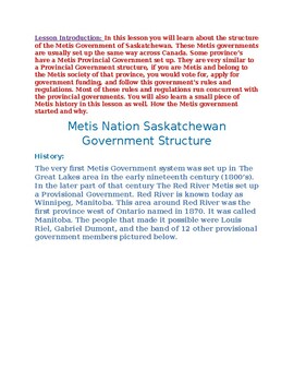 Preview of Metis Government Structure-Saskatchewan