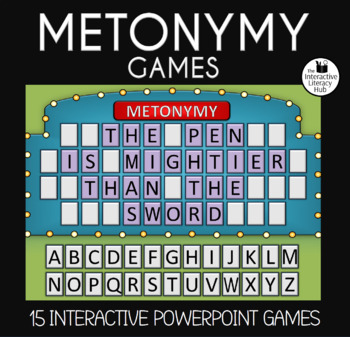 Preview of Metonymy Games - Examples of Metonymy in Sentences - 15 PowerPoint Games