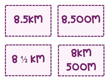 Preview of Metre and Kilometre Conversions