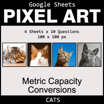 Preview of Metric Capacity Conversions - Google Sheets Pixel Art Math