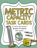 Metric Capacity Task card Activity: 3rd Grade Common Core Aligned