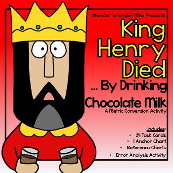 Preview of Metric Conversion Activity -- King Henry Died By Drinking Chocolate Milk