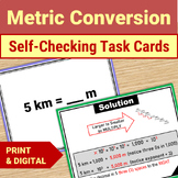 Metric System Conversion Measurement Self-Checking Task Ca