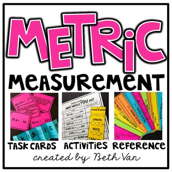Preview of Metric Measurement Task Cards (Converting measurements within the metric system)