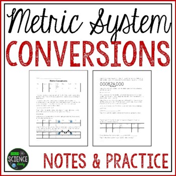 Preview of Metric Conversions - Worksheets - Notes - Practice - Homework