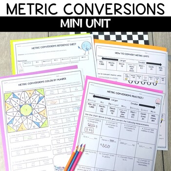 Preview of Converting Metric Units with Metric Conversion Activities 