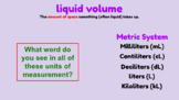 Metric Conversions - Liquid Volume (Liters)