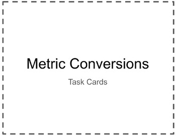 Preview of Metric Conversions Task Cards