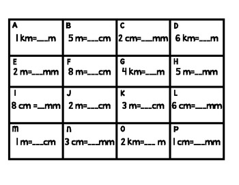 Metric Length-Three in a Row by Allison Harig | TPT