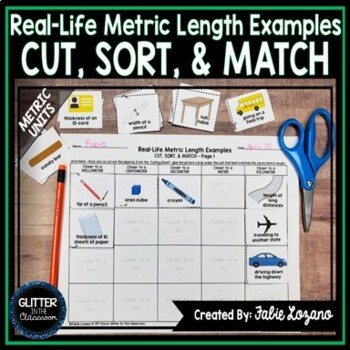 Preview of Metric Length and Measurement - Sort - Math Length Activity - Measuring Length