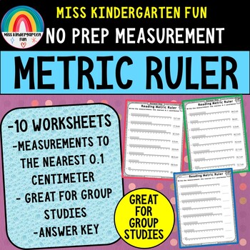 Measuring with Metric Centimeter Millimeter Ruler Differentiated Worksheets