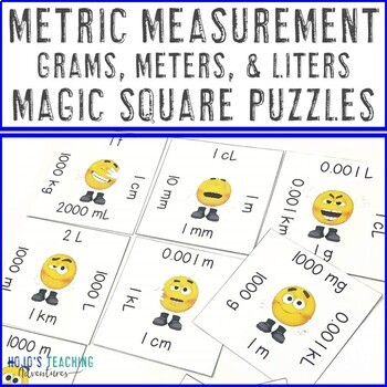 Preview of Metric Measurement Activities | Fun Game Format Puzzle for Centers or Stations
