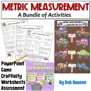 Preview of Metric Measurement Bundle of Activities: PowerPoint, Worksheets, Assessment