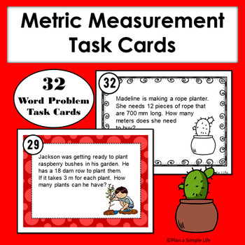 Preview of Metric Measurement Task Cards