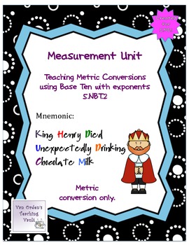 Preview of Metric Measurement Unit Common Core 5.MD.1 and 5.NBT.2