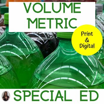 Preview of Volume and Capacity Worksheet Metric Volume for Special Education Metric Units