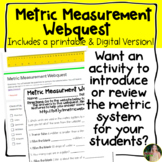 Metric Measurement Webquest- Digital & Printable Included!