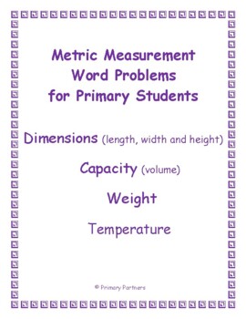 Metric Measurement Word Problems