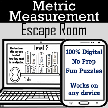 Preview of Metric Measurement and Conversions Activity: Digital Escape Room Math Breakout
