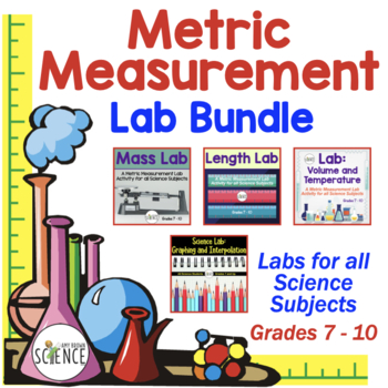 Preview of Metric Measurements Lab Bundle Length, Mass, Volume, Temperature, Graphing