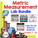 Metric Measurements Lab Bundle Length, Mass, Volume, Tempe