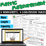 Metric Measurement Worksheets:  Length, Mass, Capacity, & 