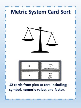 Preview of Metric Conversions Card Sort