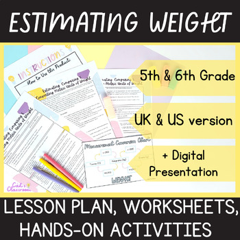 Preview of Estimating Metric Units of Weight│Lesson Plan Game Worksheet│5th/6th Grade Math