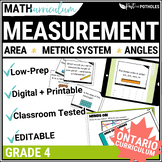 Grade 4 ONTARIO Measurement Unit: Naming Angles Metric Sys