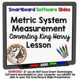 Metric System Measurement Converting SMARTBOARD Lesson King Henry