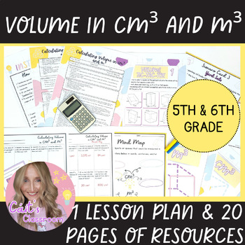 Preview of Cube/Cuboid Volume Math Lesson Plan│Worksheets, Games, Problems│5th/6th Grade