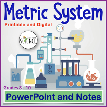 Preview of Metric System PowerPoint and Notes