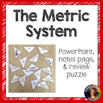 Preview of Metric System Powerpoint and Puzzle