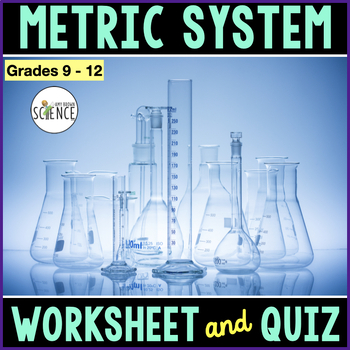 Preview of Metric System SI Units Practice Worksheet and Quiz Set