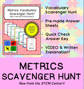 Preview of Metric System Scavenger Hunt Game