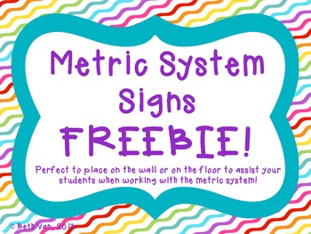 Preview of Metric System Signs