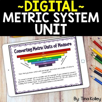 Preview of Metric System Unit - Metric Conversions - Digital