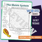 Metric System Word Search Puzzle Measurement Math Activity