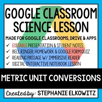 Preview of Metric Unit Conversions Google Classroom Lesson