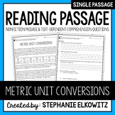 Metric Unit Conversions Reading Passage | Printable & Digital