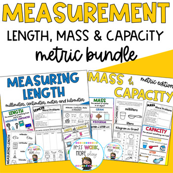Metric Unit of Measurement Activity Bundle by Less Work More Play