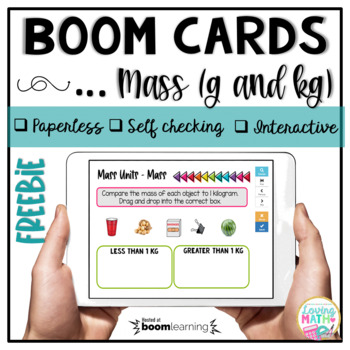 Preview of Metric Units of Mass (g and kg)  BOOM Cards FREEBIE