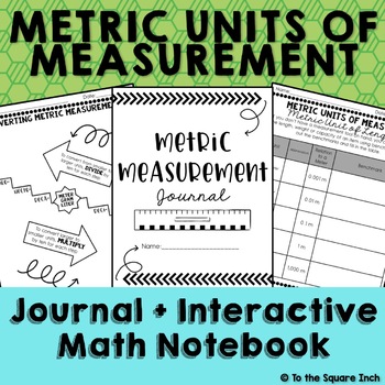 Preview of Metric Units of Measure Journal | Metric Units Interactive Math Notebook