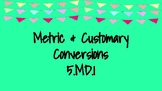 Metric and Customary Conversions Task Cards