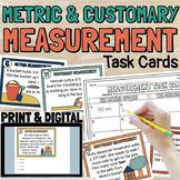 Metric and Customary Measurement Word Problem Task Cards P