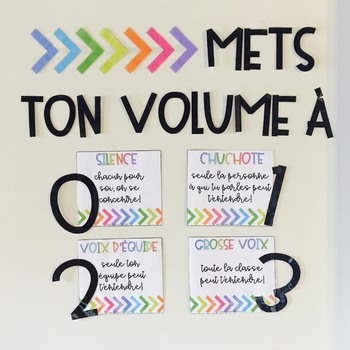 Preview of Mets ton volume à... // FRENCH VOICE LEVEL CHART