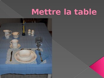 Mettre La Table Set The Table In French Powerpoint By Jer5 Llc