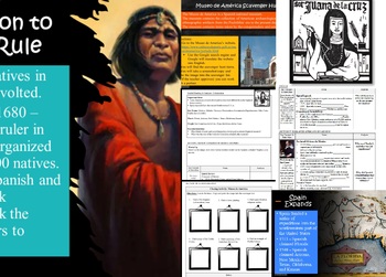 Preview of Mexican American Studies: Colonial Period - Guided Notes, PPT, Scavenger Hunt