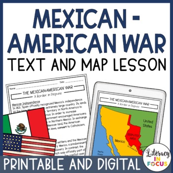 Preview of Mexican American War Activities | Cause & Effect | PDF Worksheets & Digital