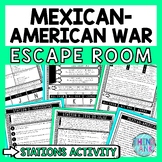 Mexican American War Escape Room Stations - Reading Compre